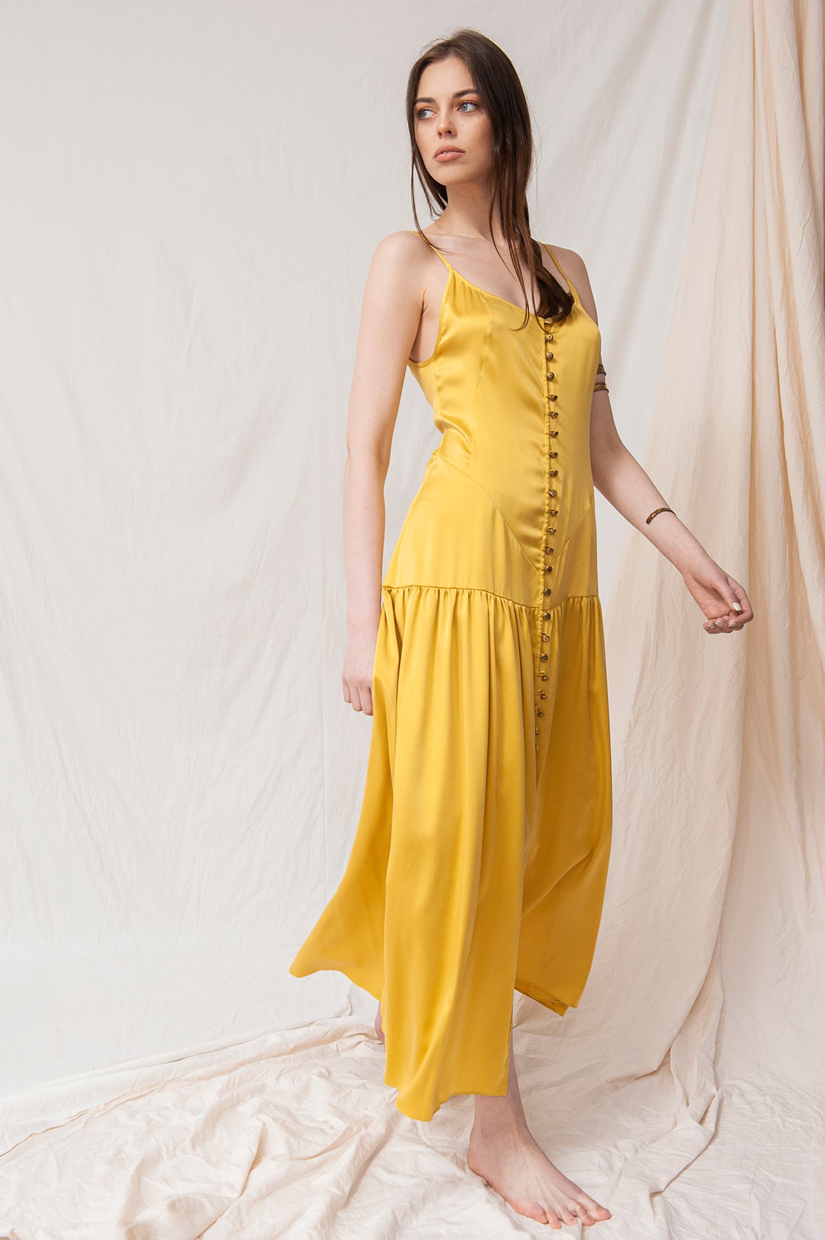 GOLD CELINA MAXI DRESS GOLD CELINA MAXI DRESS