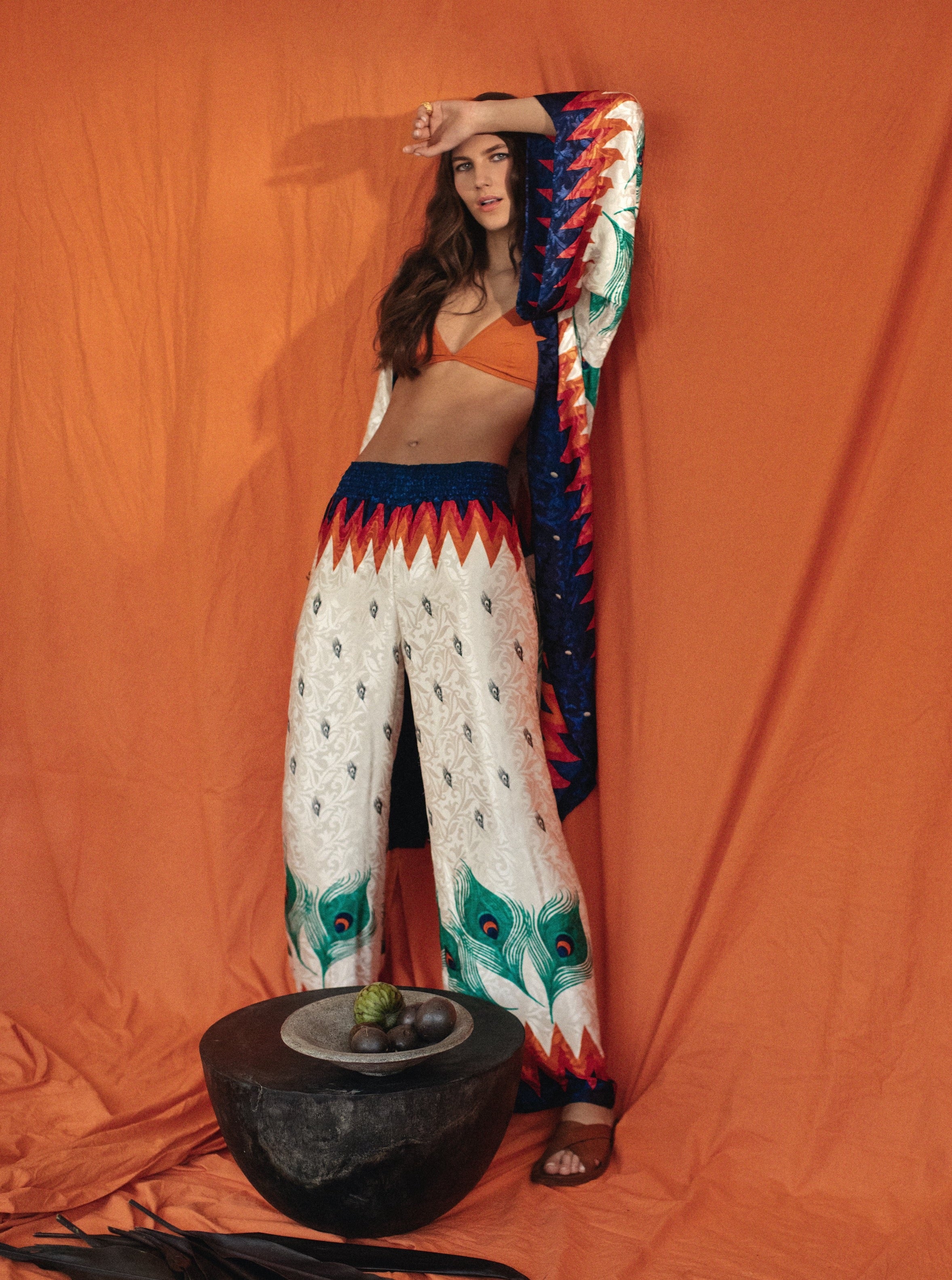 FLAMES TROUSERS IN BLUE SAPPHIRE