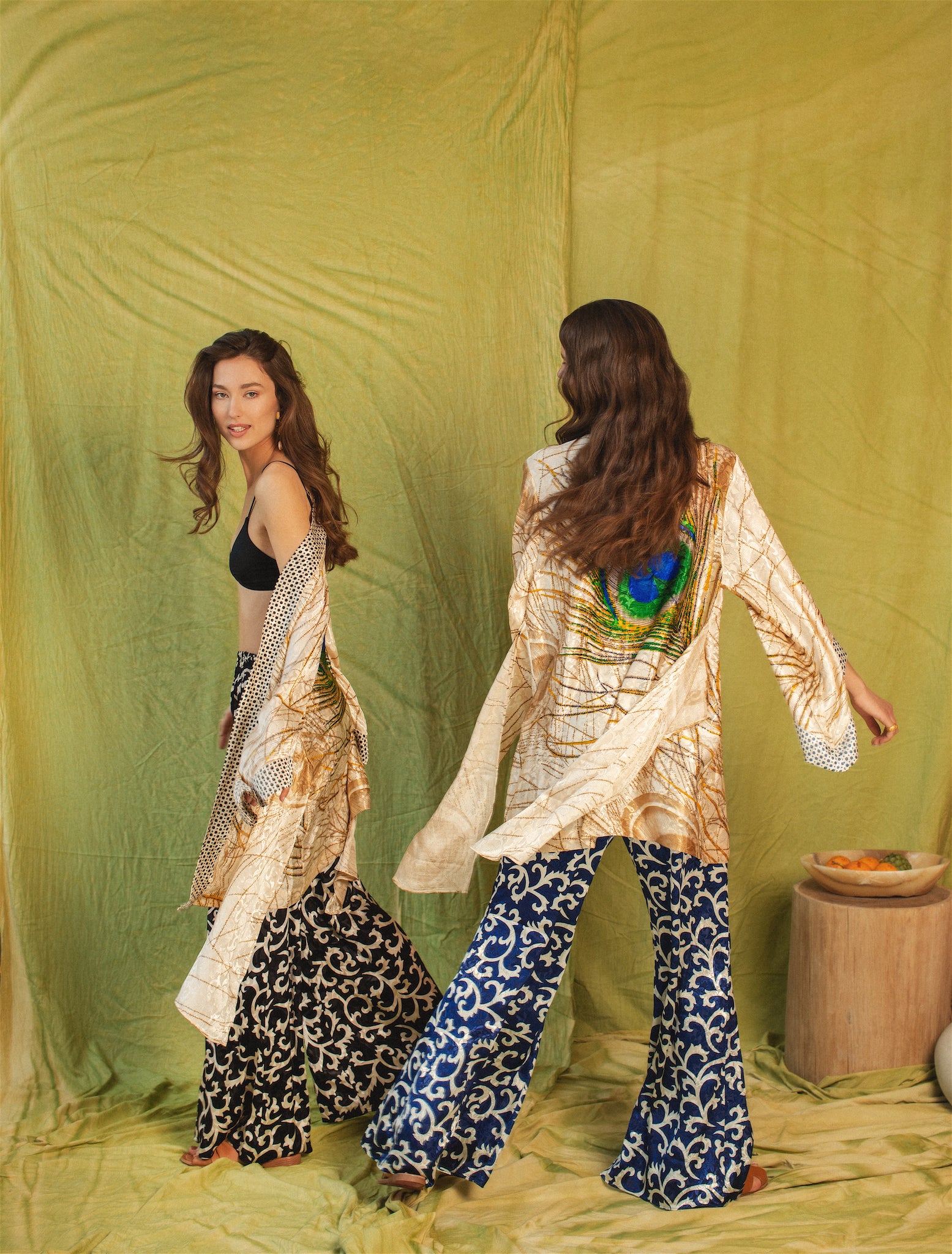 PEACOCK DANCE - HANDCRAFTED SILK SETS FROM INDIAN SARIS