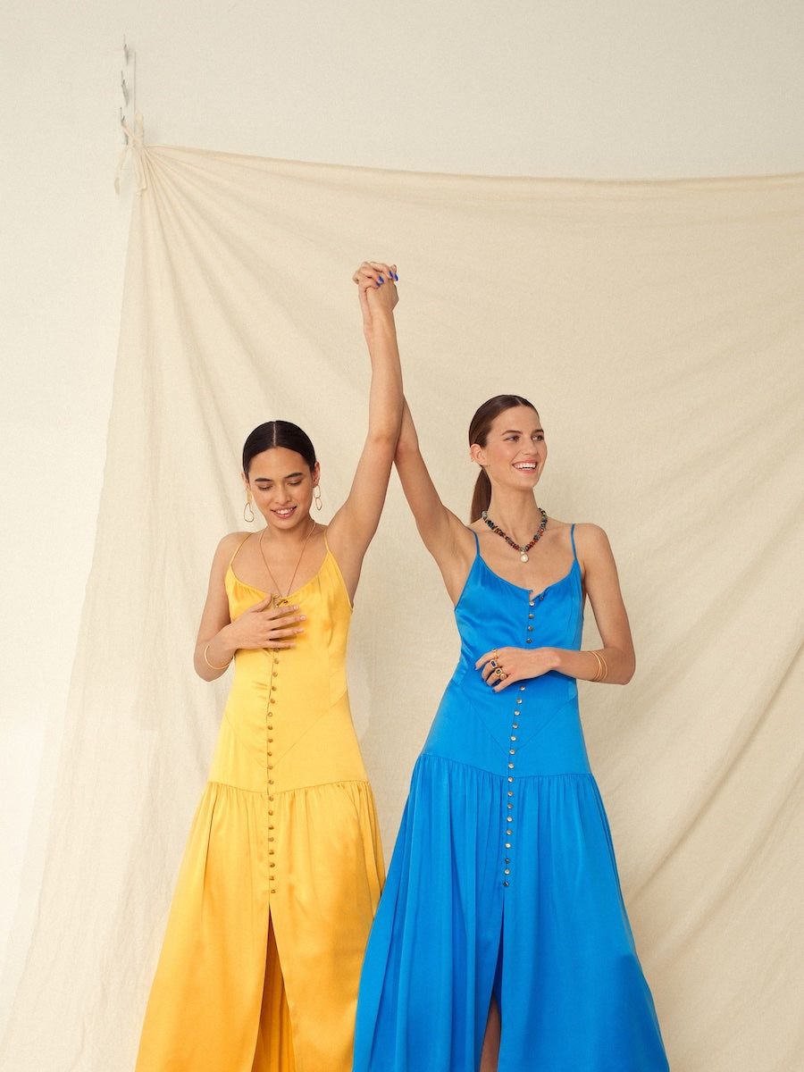 DARK GOLD CELINA MAXI DRESS
