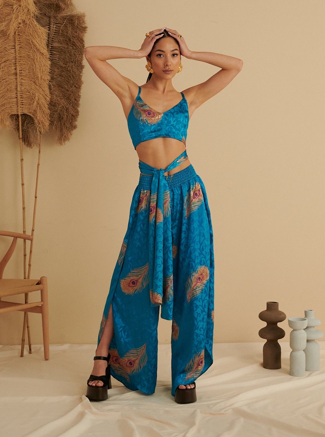 PANTALON DE DANSE ROYAL PEACOCK TURQUOISE