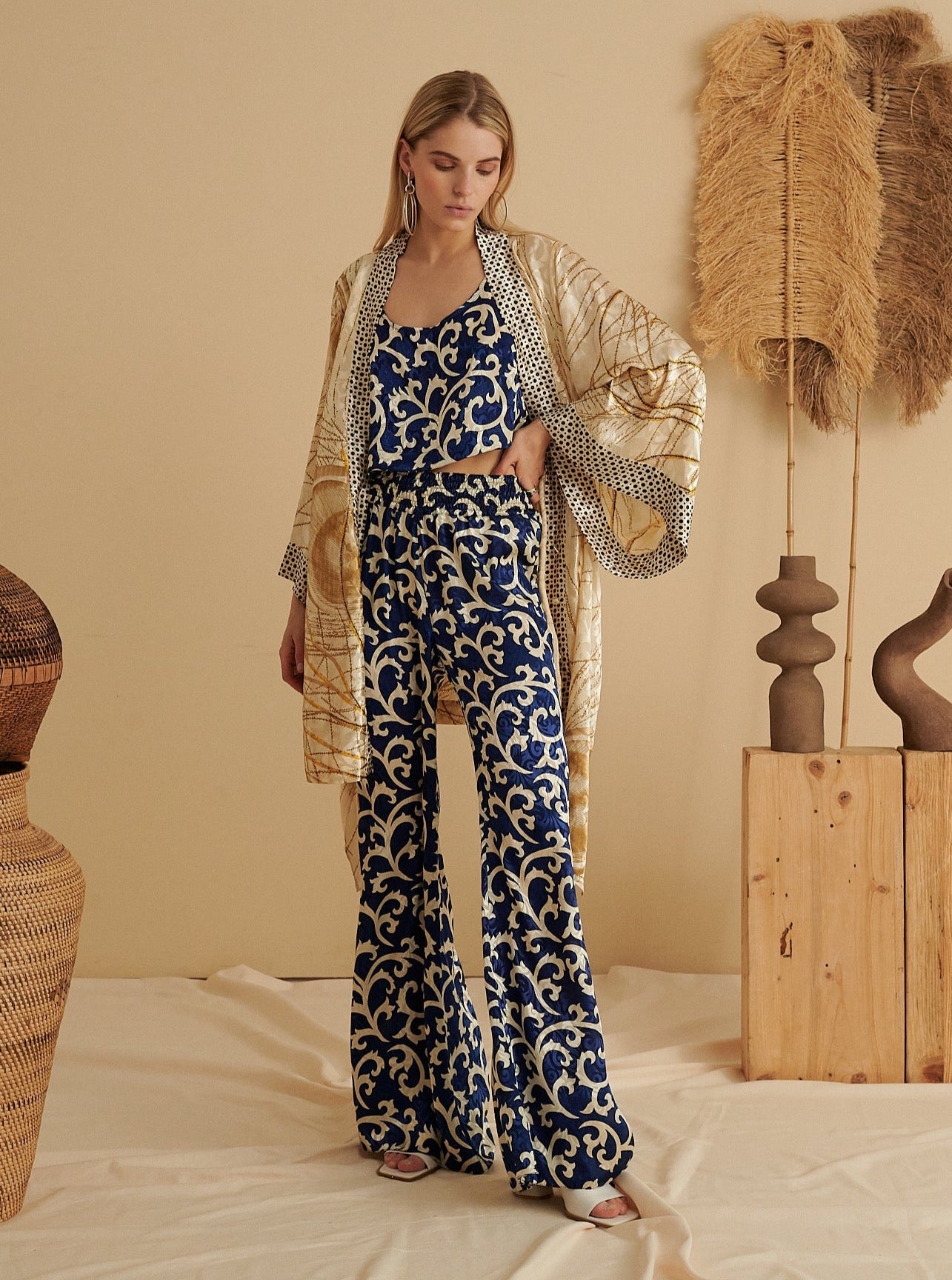 KIMONO PAON BLEU SAPHIR