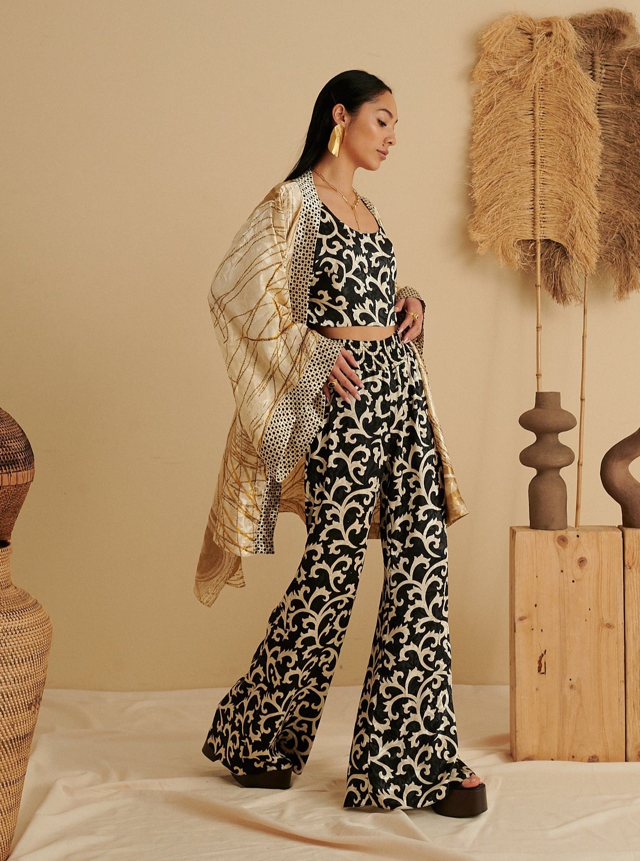 FLARED SIGNATURE TROUSERS